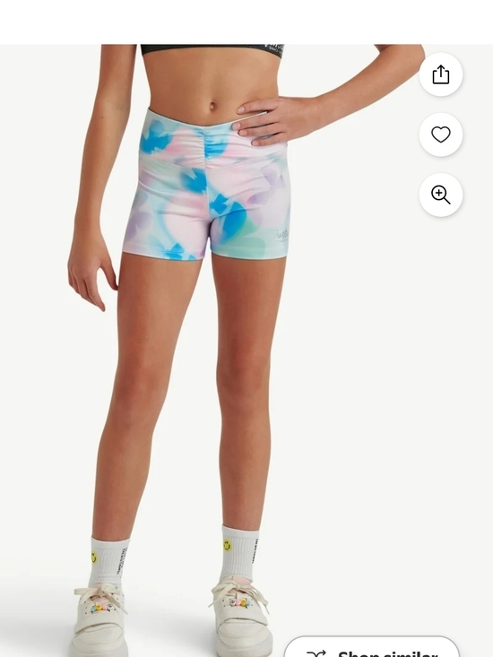 Justice Other - 🌻 Justice Girls Cinch Waistband Shortie Tie Dye Pastel Butterfly Size L 12/14